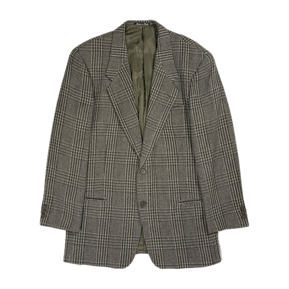 Giorgio Armani Saks Fifth Virgin wool blend brown tweed blazer sport coat men 41